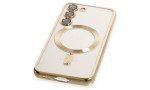 Newface Samsung Galaxy S23 Kılıf Kross Magneticsafe Kapak - Gold