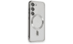 Newface Samsung Galaxy S23 Kılıf Kross Magneticsafe Kapak - Gümüş