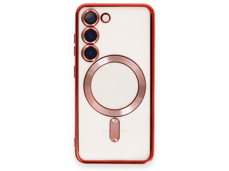 Newface Samsung Galaxy S23 Kılıf Kross Magneticsafe Kapak - Kırmızı
