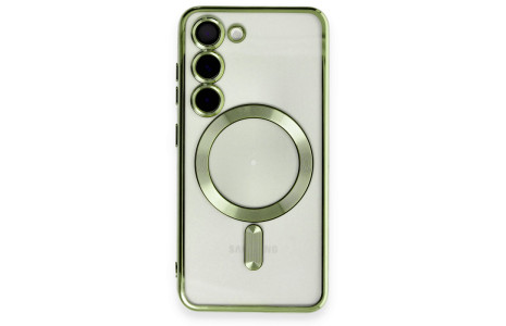 Newface Samsung Galaxy S23 Kılıf Kross Magneticsafe Kapak - Koyu Yeşil