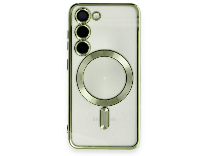 Newface Samsung Galaxy S23 Kılıf Kross Magneticsafe Kapak - Koyu Yeşil