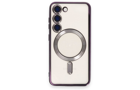 Newface Samsung Galaxy S23 Kılıf Kross Magneticsafe Kapak - Mor