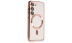 Newface Samsung Galaxy S23 Kılıf Kross Magneticsafe Kapak - Rose