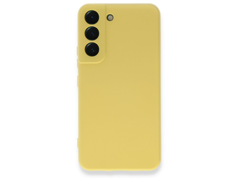 Newface Samsung Galaxy S23 Kılıf Nano içi Kadife Silikon - Sarı