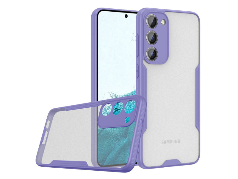 Newface Samsung Galaxy S23 Kılıf Platin Silikon - Lila
