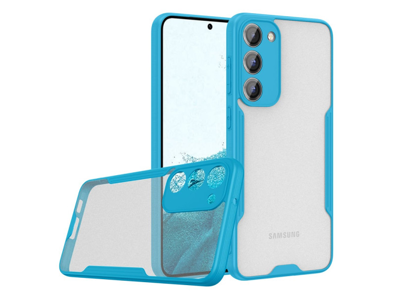 Newface Samsung Galaxy S23 Kılıf Platin Silikon - Mavi
