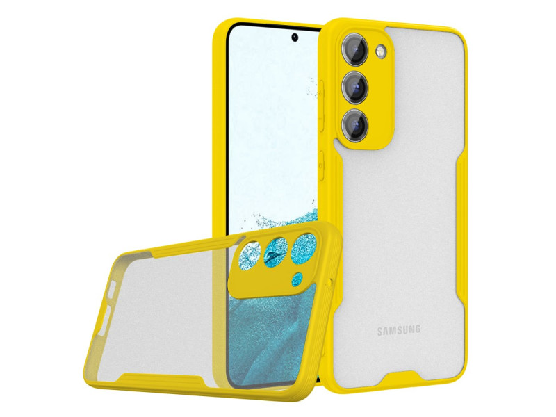 Newface Samsung Galaxy S23 Kılıf Platin Silikon - Sarı