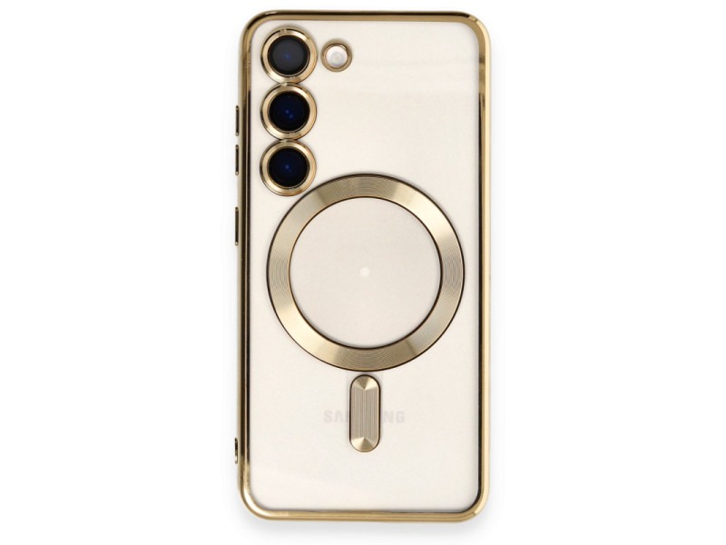 Newface Samsung Galaxy S23 Plus Kılıf Kross Magneticsafe Kapak - Gold