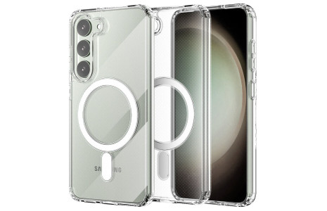 Newface Samsung Galaxy S23 Plus Kılıf Magneticsafe Şeffaf Silikon - Şeffaf