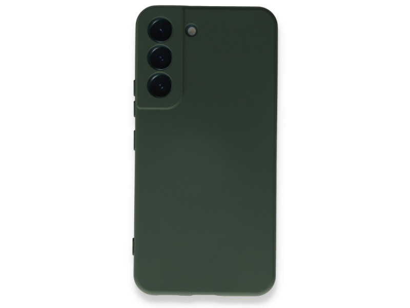 Newface Samsung Galaxy S23 Plus Kılıf Nano içi Kadife Silikon - Koyu Yeşil