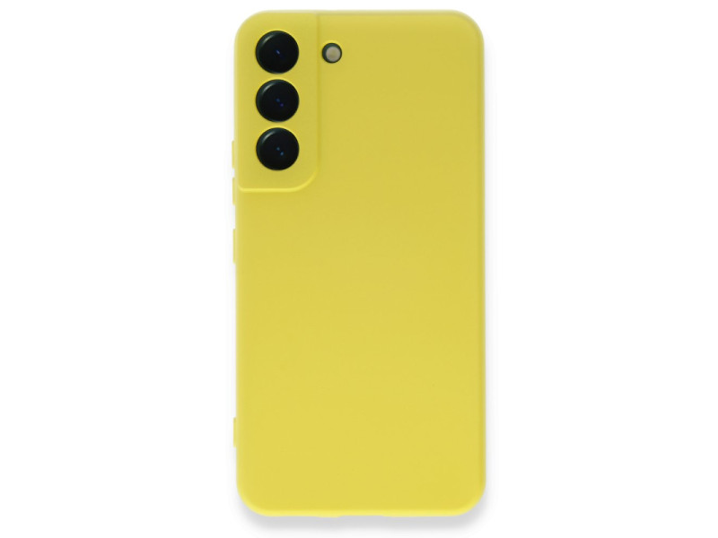 Newface Samsung Galaxy S23 Plus Kılıf Nano içi Kadife Silikon - Sarı