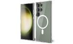 Newface Samsung Galaxy S23 Ultra Kılıf Magneticsafe Şeffaf Silikon - Şeffaf