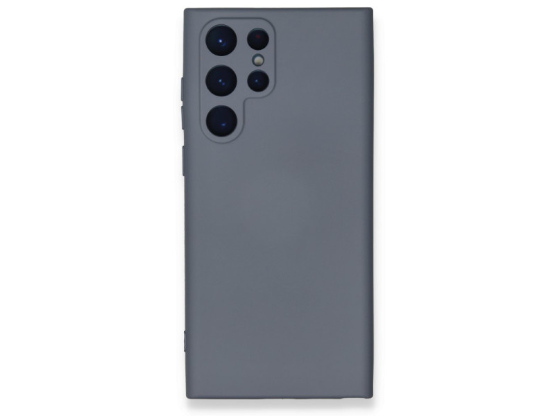 Newface Samsung Galaxy S23 Ultra Kılıf Nano içi Kadife Silikon - Gri