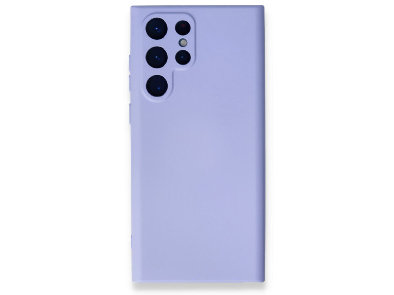 Newface Samsung Galaxy S23 Ultra Kılıf Nano içi Kadife Silikon - Lila