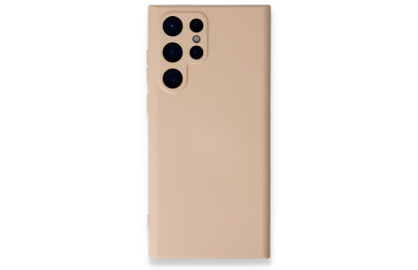 Newface Samsung Galaxy S23 Ultra Kılıf Nano içi Kadife Silikon - Pudra