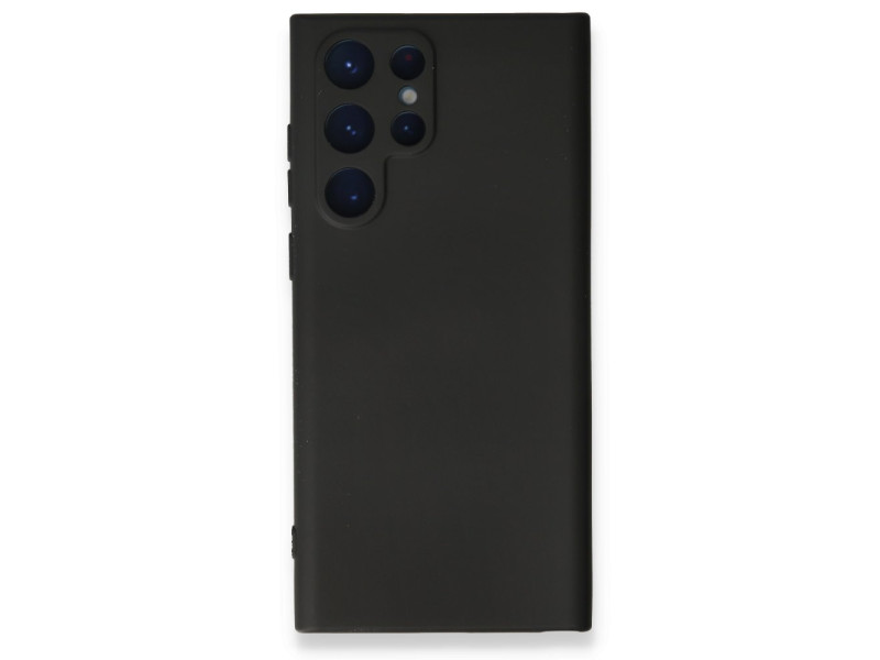 Newface Samsung Galaxy S23 Ultra Kılıf Nano içi Kadife Silikon - Siyah