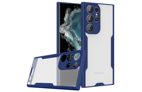 Newface Samsung Galaxy S23 Ultra Kılıf Platin Silikon - Lacivert