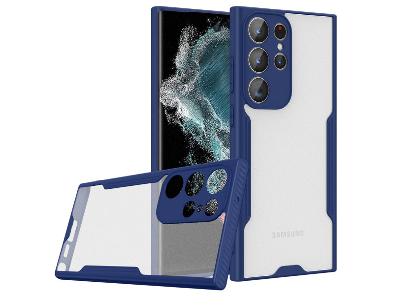 Newface Samsung Galaxy S23 Ultra Kılıf Platin Silikon - Lacivert