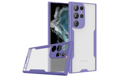 Newface Samsung Galaxy S23 Ultra Kılıf Platin Silikon - Lila