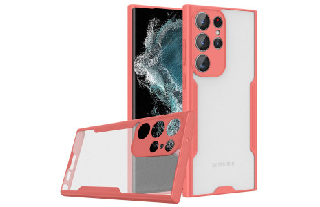 Newface Samsung Galaxy S23 Ultra Kılıf Platin Silikon - Pembe