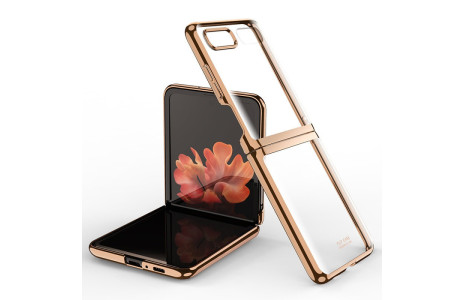 Newface Samsung Galaxy Z Flip 4 Kılıf Fold Element Kapak - Gold