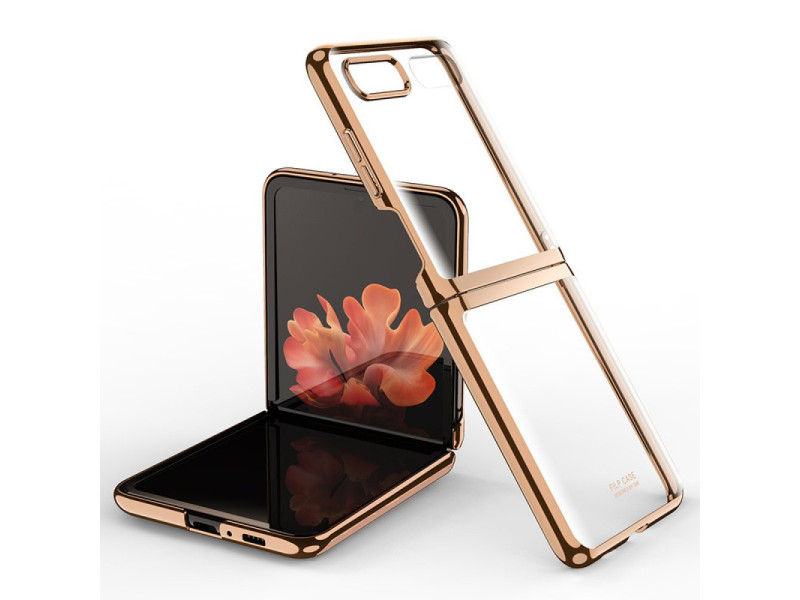 Newface Samsung Galaxy Z Flip 4 Kılıf Fold Element Kapak - Gold