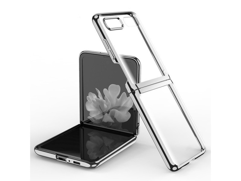 Newface Samsung Galaxy Z Flip 4 Kılıf Fold Element Kapak - Gümüş