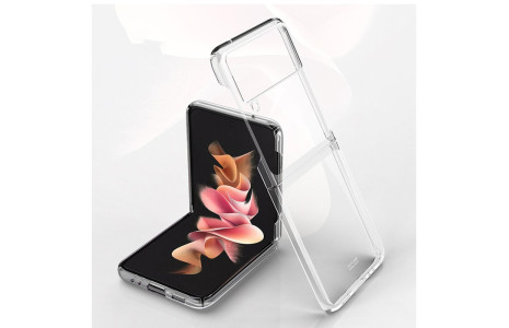 Newface Samsung Galaxy Z Flip 4 Kılıf Fold TPU Silikon - Şeffaf