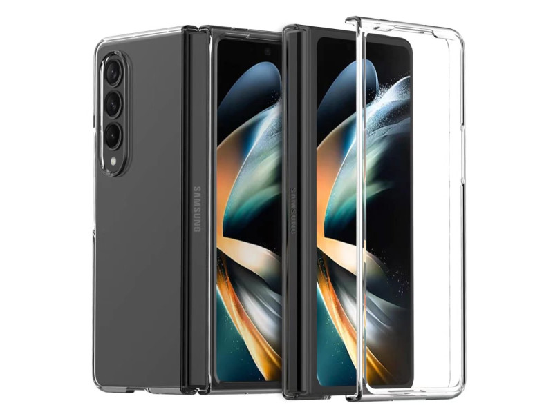 Newface Samsung Galaxy Z Fold 4 Kılıf Fold TPU Silikon - Şeffaf