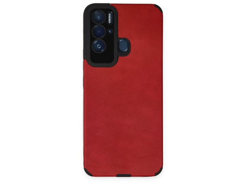 Newface Tecno Pova Neo Kılıf Loop Deri Silikon - Kırmızı