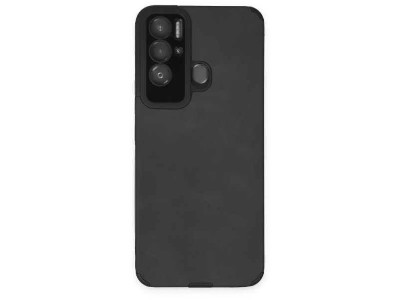 Newface Tecno Pova Neo Kılıf Loop Deri Silikon - Siyah