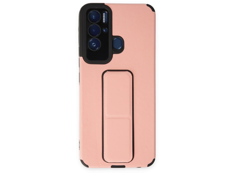 Newface Tecno Pova Neo Kılıf Mega Standlı Silikon - Pudra