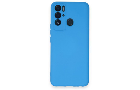 Newface Tecno Pova Neo Kılıf Nano içi Kadife Silikon - Mavi
