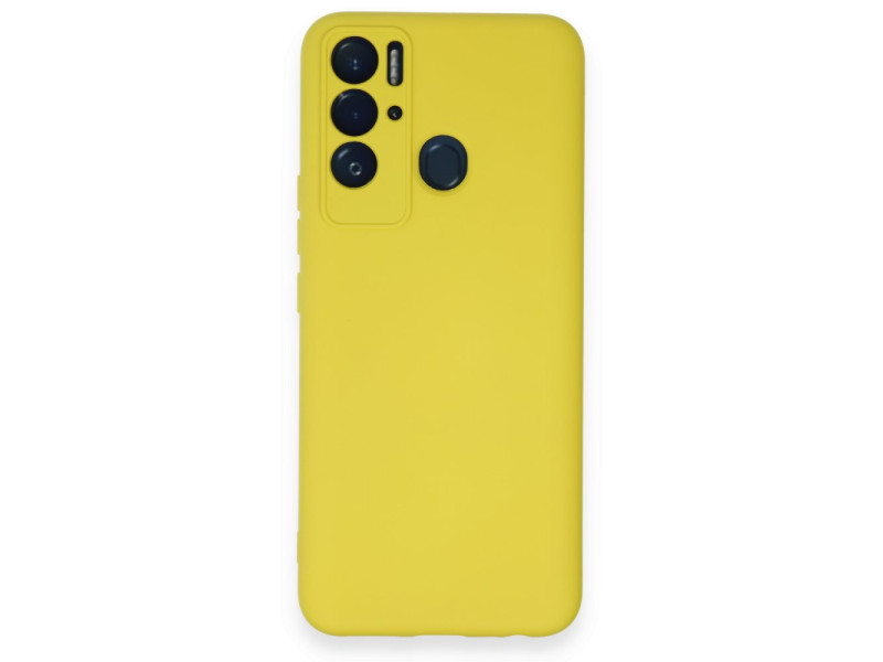 Newface Tecno Pova Neo Kılıf Nano içi Kadife Silikon - Sarı