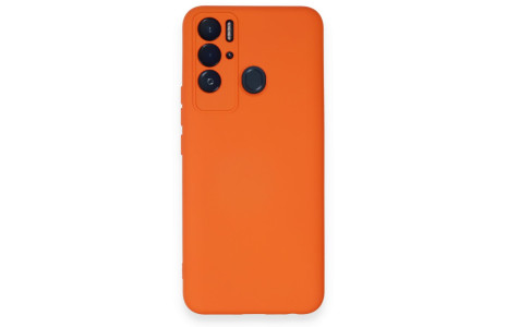 Newface Tecno Pova Neo Kılıf Nano içi Kadife Silikon - Turuncu