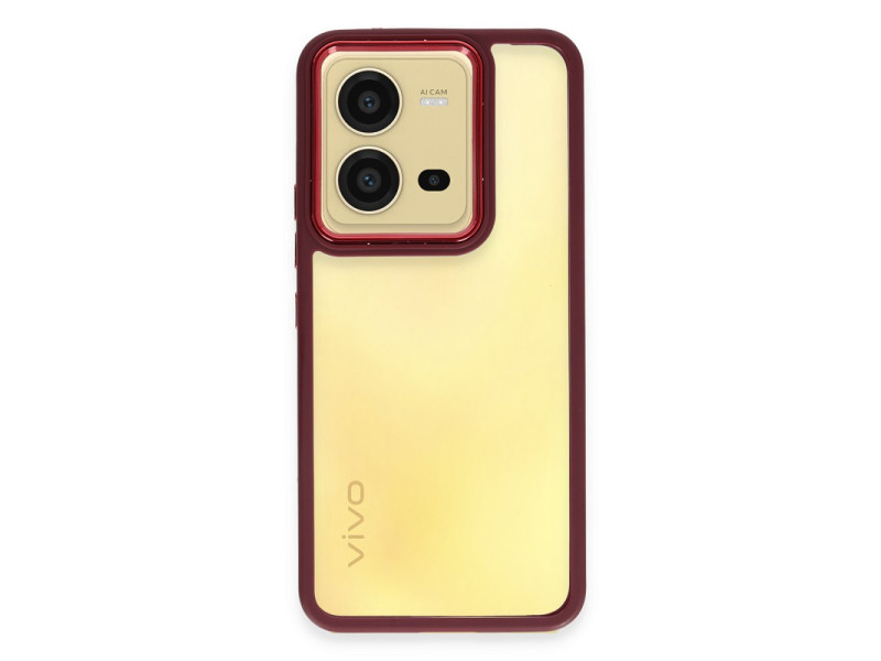 Newface Vivo V25 5G Kılıf Dora Kapak - Kırmızı