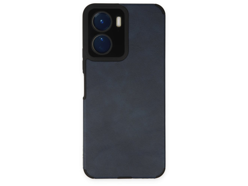 Newface Vivo Y16 Kılıf Loop Deri Silikon - Lacivert