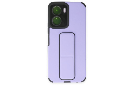 Newface Vivo Y16 Kılıf Mega Standlı Silikon - Lila