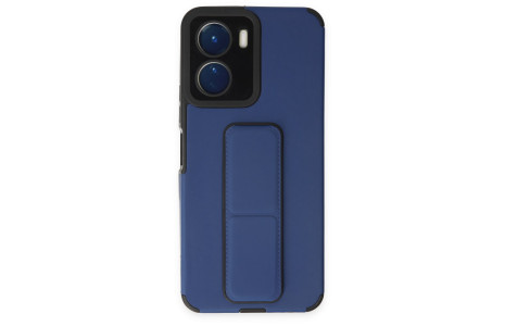 Newface Vivo Y16 Kılıf Mega Standlı Silikon - Mavi