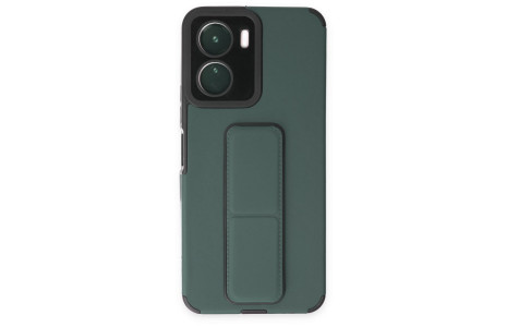 Newface Vivo Y16 Kılıf Mega Standlı Silikon - Yeşil