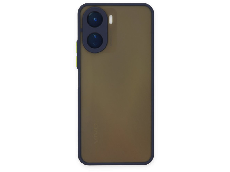 Newface Vivo Y16 Kılıf Montreal Silikon Kapak - Lacivert
