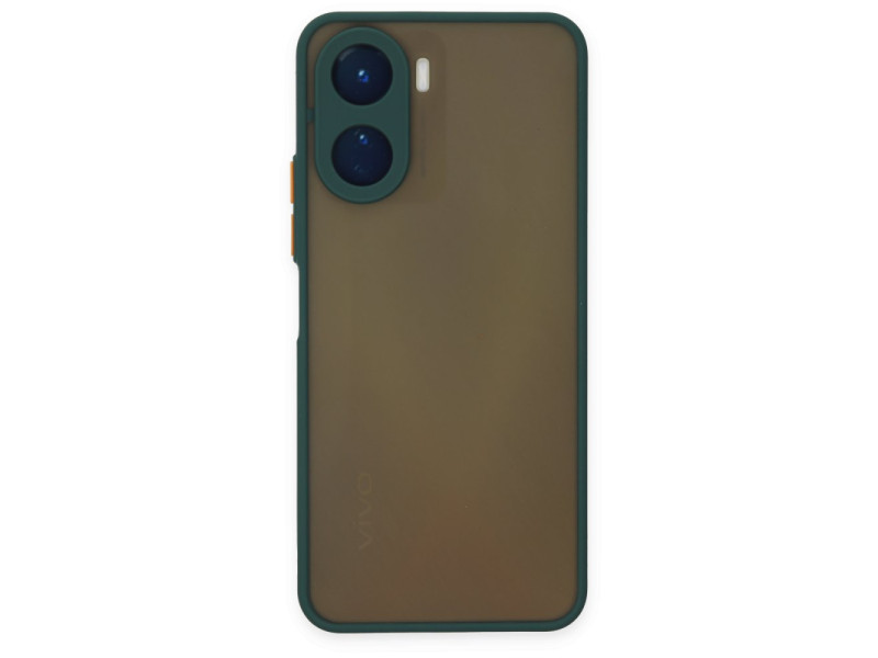 Newface Vivo Y16 Kılıf Montreal Silikon Kapak - Yeşil