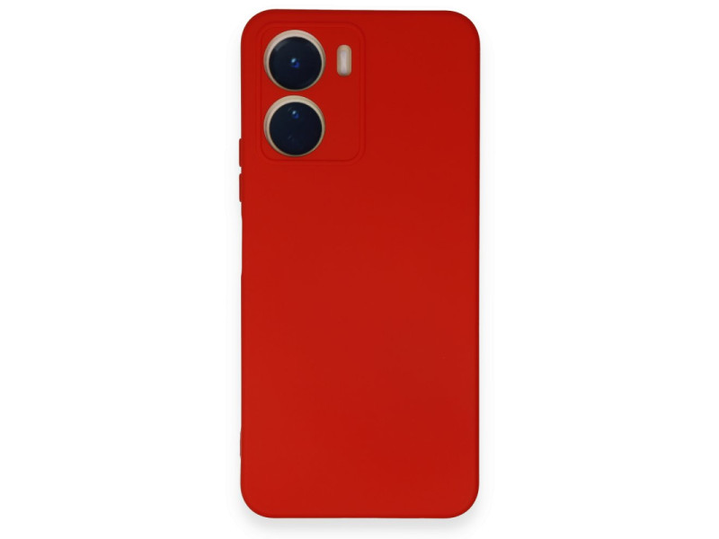 Newface Vivo Y16 Kılıf Nano içi Kadife Silikon - Kırmızı