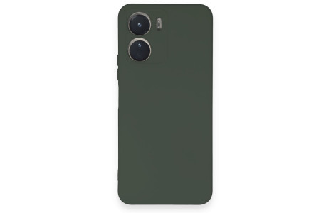 Newface Vivo Y16 Kılıf Nano içi Kadife Silikon - Koyu Yeşil