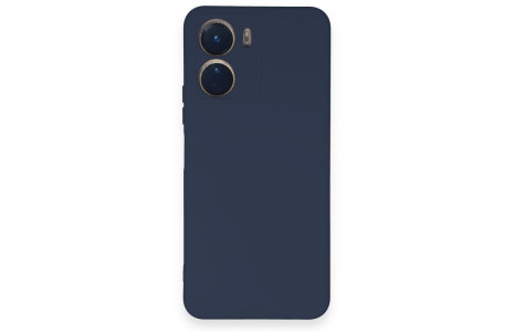 Newface Vivo Y16 Kılıf Nano içi Kadife Silikon - Lacivert