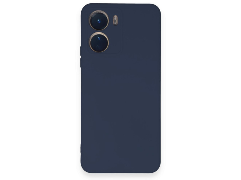 Newface Vivo Y16 Kılıf Nano içi Kadife Silikon - Lacivert