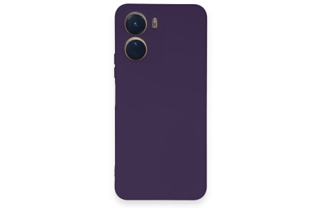 Newface Vivo Y16 Kılıf Nano içi Kadife Silikon - Mor