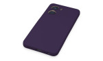 Newface Vivo Y16 Kılıf Nano içi Kadife Silikon - Mor