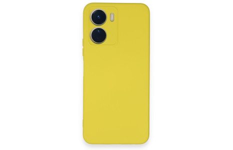 Newface Vivo Y16 Kılıf Nano içi Kadife Silikon - Sarı