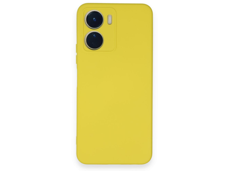 Newface Vivo Y16 Kılıf Nano içi Kadife Silikon - Sarı
